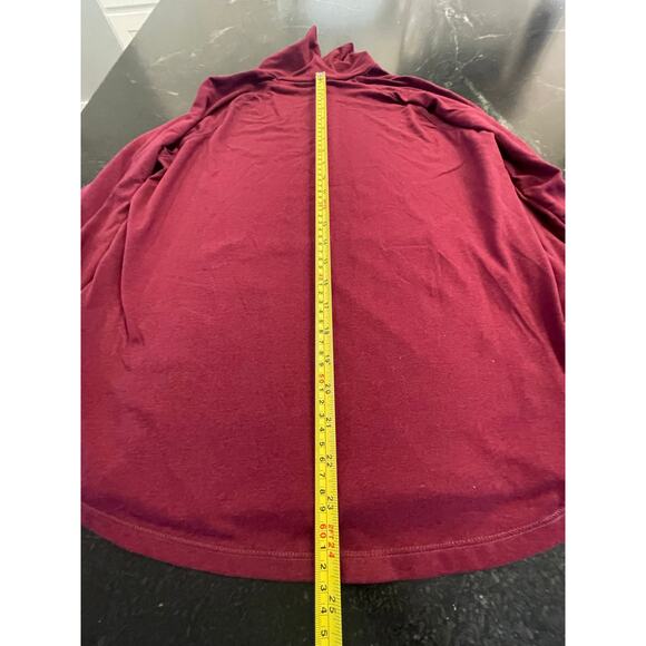 Eddie Bauer  maroon Active Funnel neck (athleisure) top LG - Picture 7 of 9
